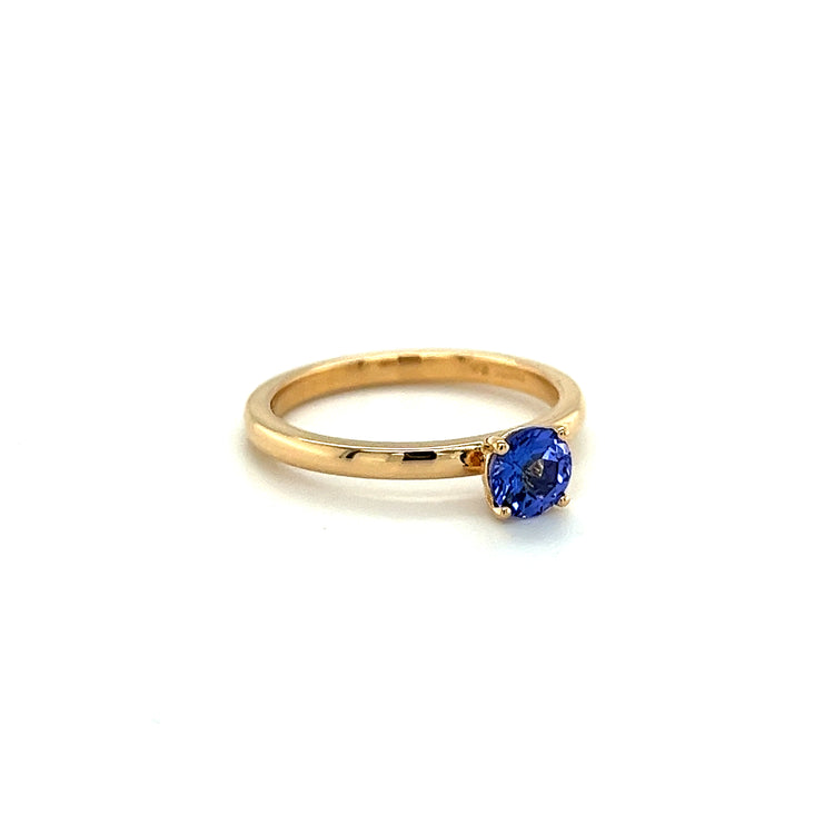 Four Claw Round Tanzanite Solitaire Ring