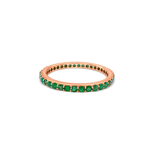 Round Emerald Eternity Ring