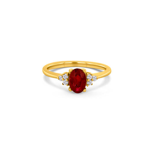 "Oval Ruby & Diamond Ring," "Oval Ruby Ring," "Oval Diamond Ring," "Ruby and Diamond Ring," "Gemstone Ring," "Red Gemstone Ring," "Fine Jewelry," "Luxury Ring," "Statement Ring," "Fashion Ring," "Engagement Ring," "Anniversary Ring," "Birthstone Ring," "Oval Cut Ring," "High-Quality Ring," "Elegant Ring," "Special Occasion Ring," "Gift for Her," "Ruby Jewelry," "Diamond Jewelry."