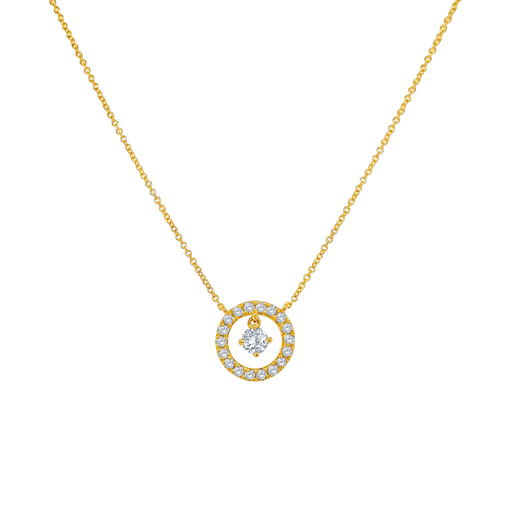 floating pendant," "round brilliant diamond," "halo design," "sparkling jewelry," "elegant accessory," "luxurious necklace," "diamond halo pendant," "fine jewelry piece.