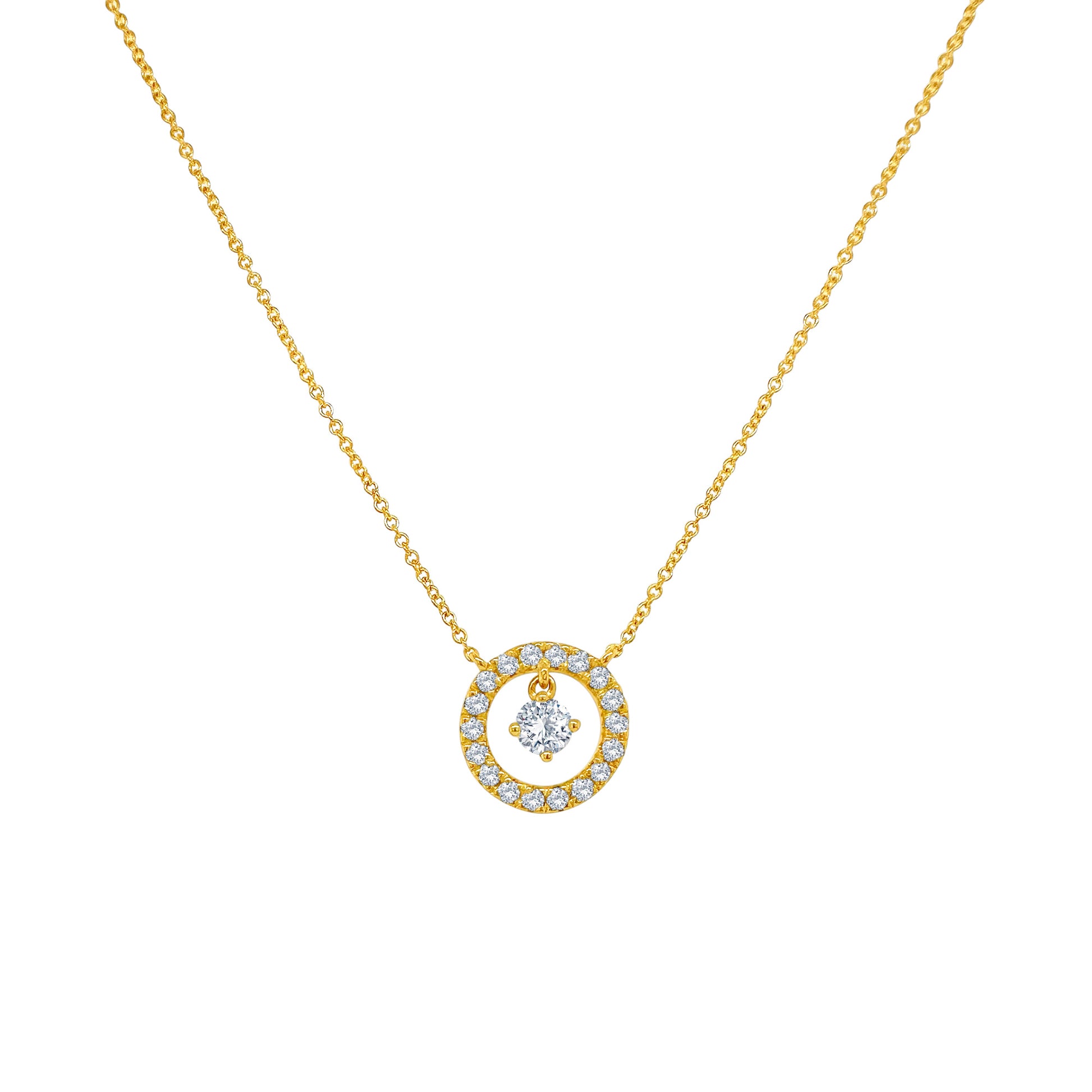 floating pendant," "round brilliant diamond," "halo design," "sparkling jewelry," "elegant accessory," "luxurious necklace," "diamond halo pendant," "fine jewelry piece.