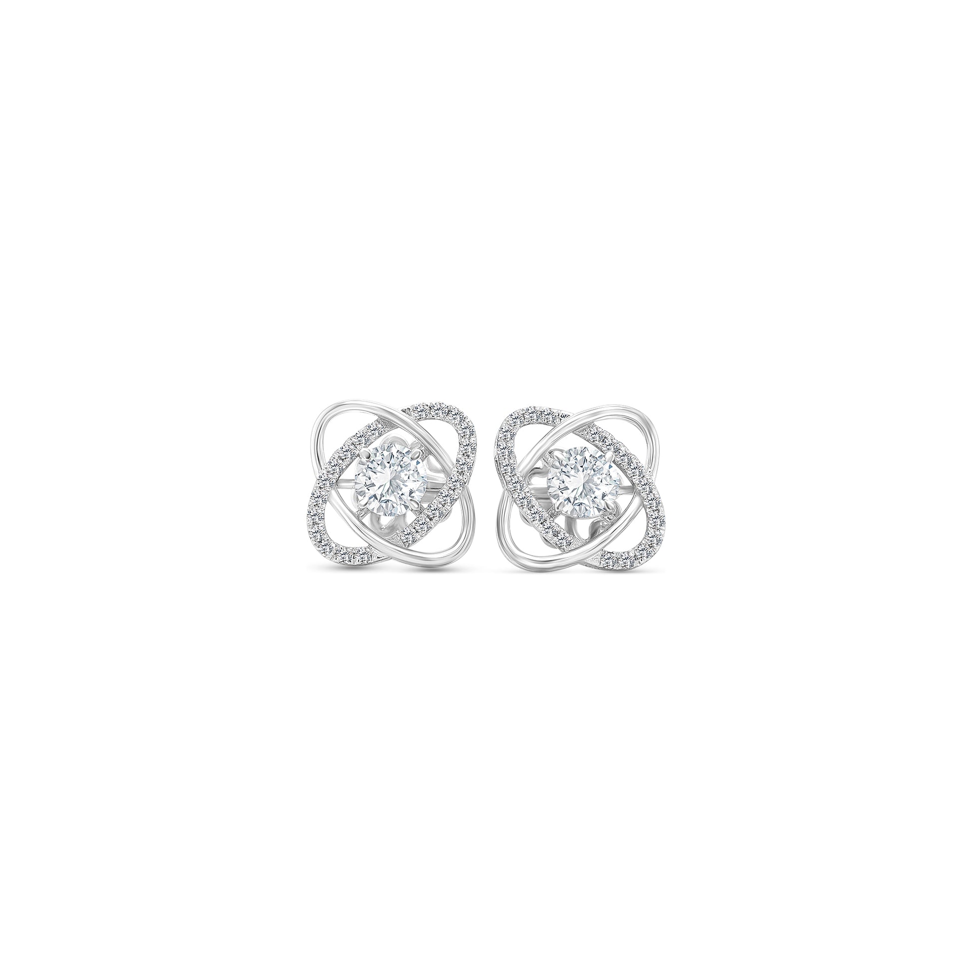 Round brilliant diamond spiral stud earrings, elegant jewelry, sparkling accessories, exquisite craftsmanship, dazzling gems, sophisticated style, luxury fashion, timeless elegance