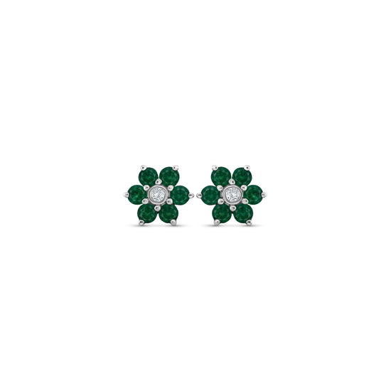 Emerald and diamond stud earrings, exquisite emerald earrings, sparkling diamond studs, elegant jewelry accessories, precious gemstone earrings, luxurious emerald and diamond jewelry, timeless stud earrings, radiant emerald studs, dazzling diamond accents.