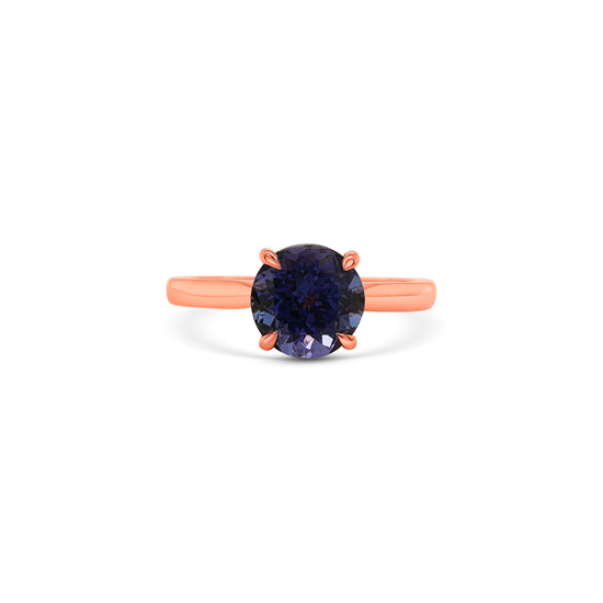 Round Tanzanite Solitaire Ring, Elegant Tanzanite Ring, Classic Solitaire Ring, Timeless Tanzanite Jewelry, Beautiful Gemstone Ring, Sophisticated Tanzanite Solitaire, Stunning Round Tanzanite Ring, Chic Solitaire Engagement Ring