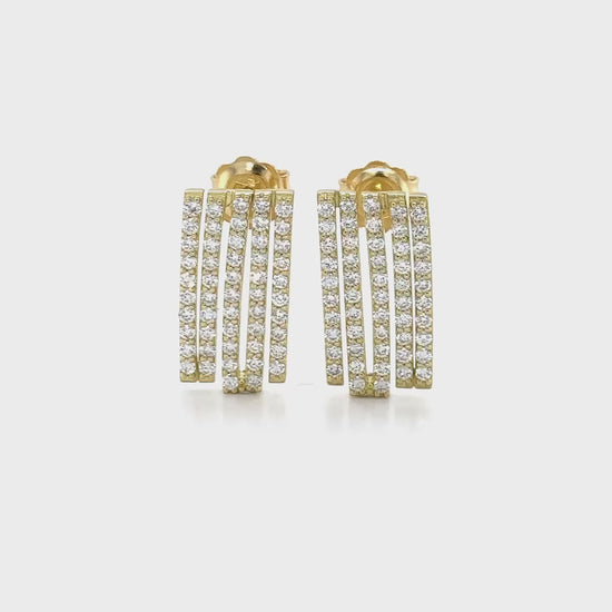Glamorous Round Brilliant Diamond Drop Earrings, Elegant Diamond Dangle Earrings, Sparkling Diamond Chandelier Earrings, Luxurious Diamond Cascading Earrings, Stunning Diamond Tear-drop Earrings.