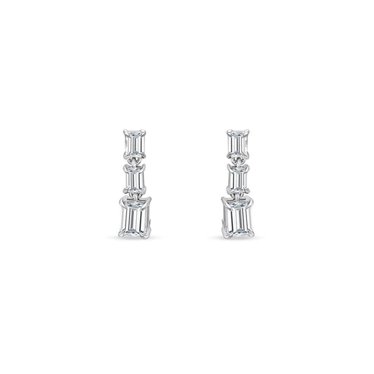  Emerald Cut Diamond Drop Earrings, sophisticated jewelry, elegant diamond earrings, sparkling gemstone drops, luxurious emerald-cut design, exquisite jewelry accessories, statement earrings, fine craftsmanship, glamorous diamond jewelry, radiant gemstone drops, timeless and refined style.