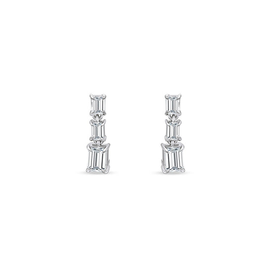  Emerald Cut Diamond Drop Earrings, sophisticated jewelry, elegant diamond earrings, sparkling gemstone drops, luxurious emerald-cut design, exquisite jewelry accessories, statement earrings, fine craftsmanship, glamorous diamond jewelry, radiant gemstone drops, timeless and refined style.