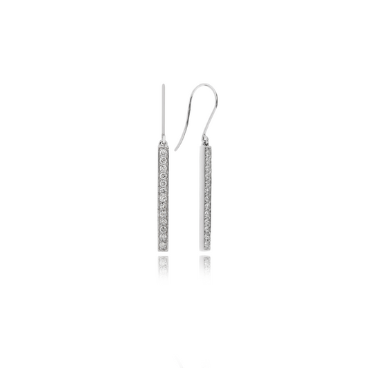Dangling Bar Drop Earrings: Elegant, minimalist jewelry, gold-tone statement earrings, contemporary fashion accessories, unique dangling bar design, sophisticated women's earrings, versatile and stylish, perfect for casual or formal occasions, eye-catching jewelry for a modern look.