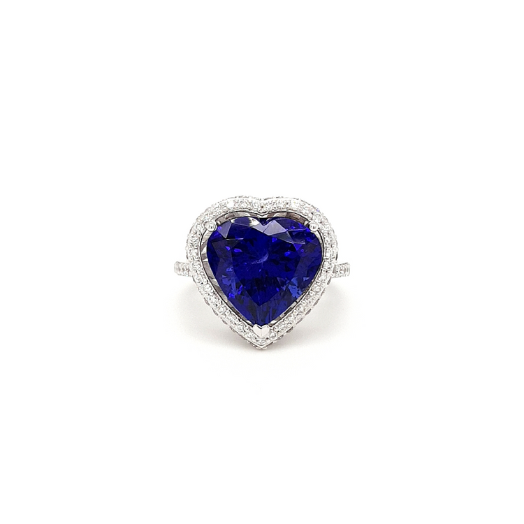 "Heart-Shaped Tanzanite Ring with Diamond Halo" "Elegant Heart Tanzanite and Diamond Engagement Ring" "Romantic Tanzanite Heart Ring Surrounded by Sparkling Diamonds" "Exquisite Heart-Cut Tanzanite Ring with Diamond Accents" "Tanzanite and Diamond Halo Ring in a Stunning Heart Shape" "Captivating Heart-Cut Tanzanite Engagement Ring with Diamonds" "Graceful Heart-Shaped Tanzanite and Diamond Accent Ring" "Beautiful Heart Tanzanite Ring with Sparkling Diamond Halo"