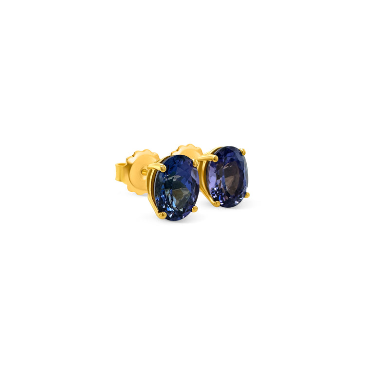 Oval Tanzanite Stud Earrings - Elegant Tanzanite Jewelry, Gemstone Studs for Women, Oval Cut Tanzanite Earrings, Sterling Silver Tanzanite Studs, December Birthstone Accessories, Sparkling Tanzanite Gemstone Ear Studs, Stylish Oval Tanzanite Jewelry, Precious Gemstone Stud Earrings, Luxurious Tanzanite Accessories.