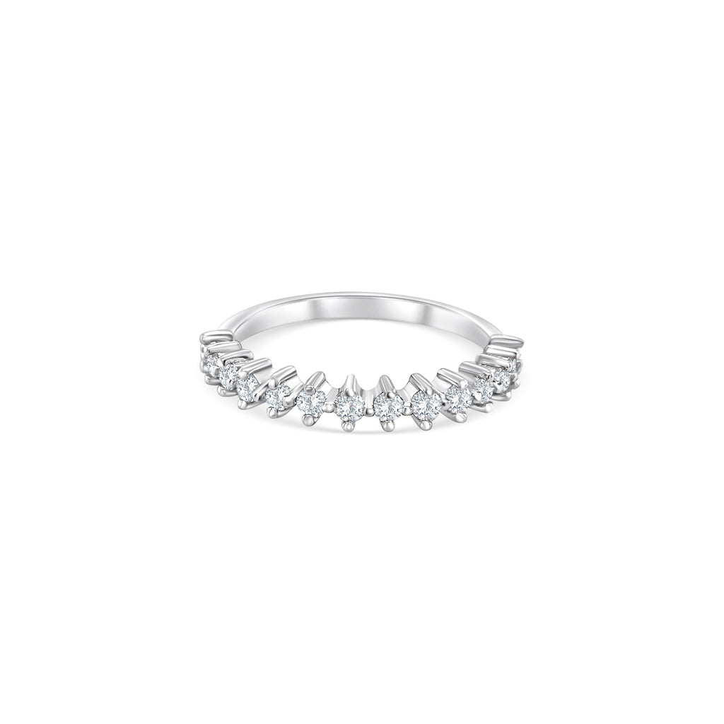  Round brilliant, half eternity, diamond ring.