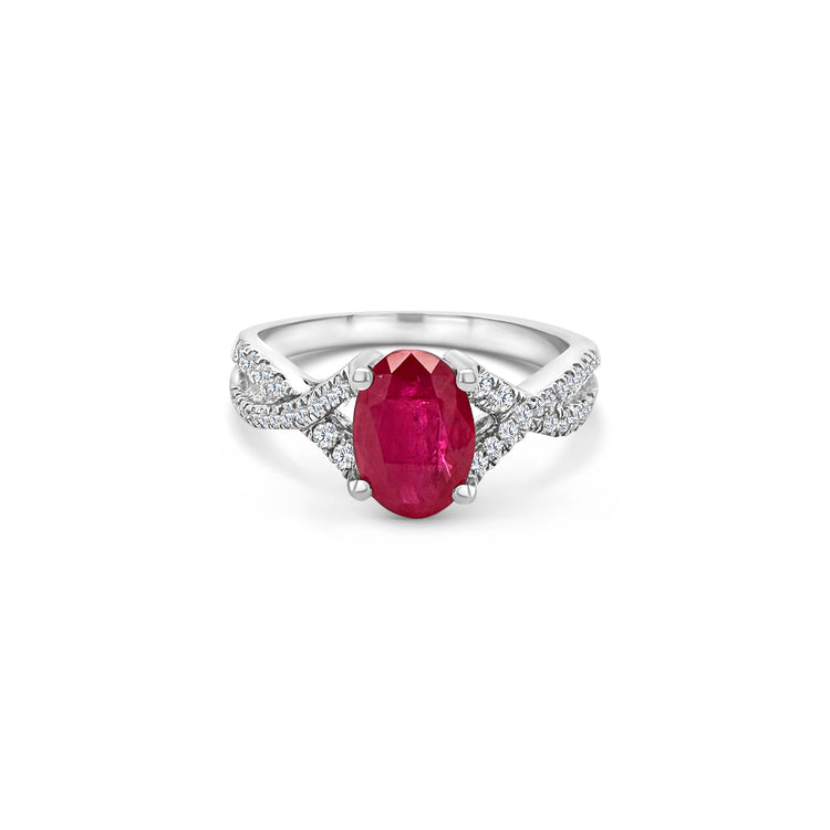 "Oval Ruby & Diamond Ring, Ruby Ring, Diamond Ring, Oval Ruby, Oval Diamond, Ruby and Diamond Jewelry, Gemstone Ring, Fine Jewelry, Red Gemstone Ring, Elegant Ring, Statement Ring, Luxury Jewelry, Precious Stone Ring, Handcrafted Ring, Engagement Ring, Anniversary Gift, Birthstone Ring."