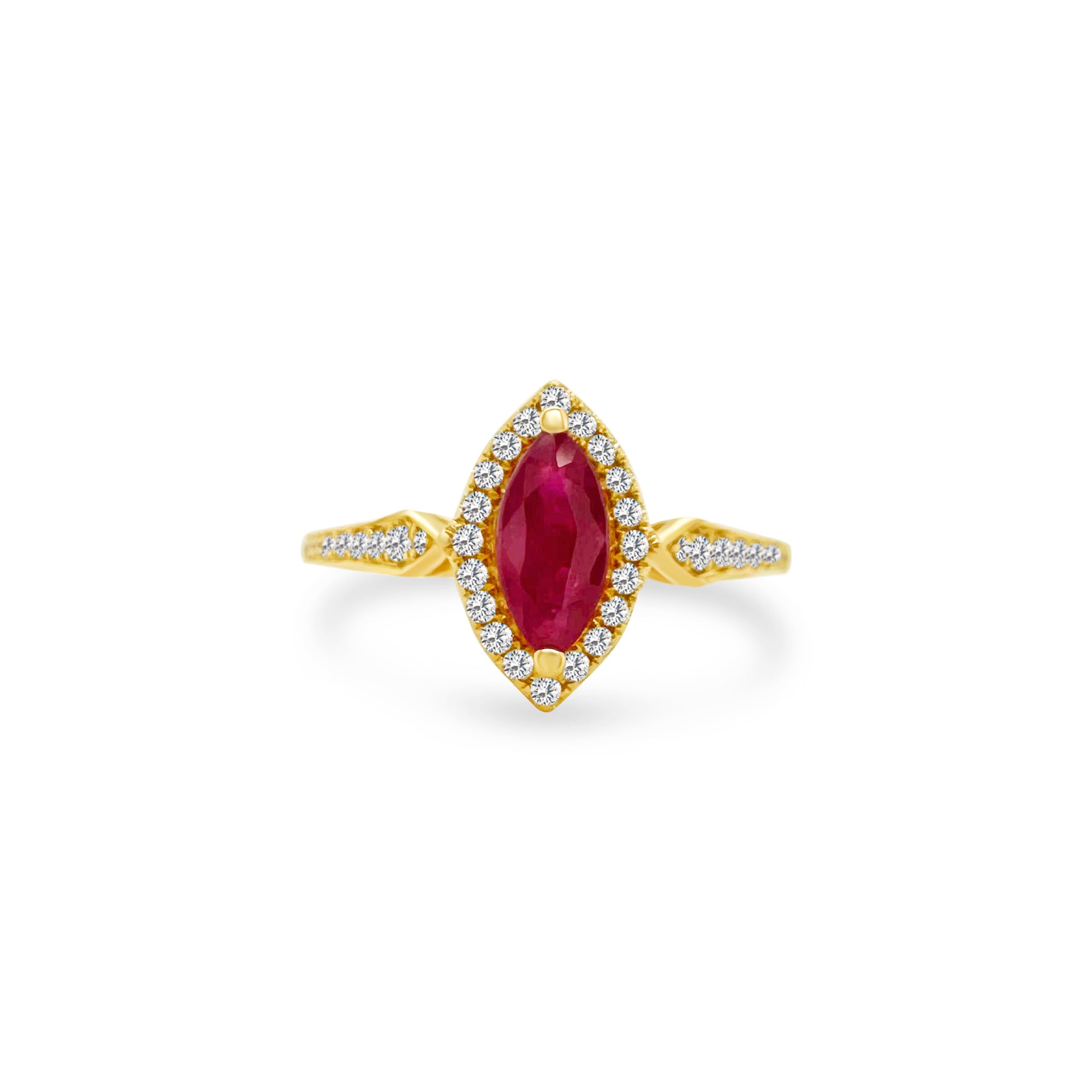 "Marquise Ruby Diamond Ring, Ruby Solitaire Ring, Diamond Halo Ring, Marquise Cut Ruby Ring, Diamond Accented Ring, Halo Engagement Ring, Gemstone Halo Ring, Ruby and Diamond Jewelry, Fine Jewelry, Statement Ring, Elegant Ruby Ring, Luxury Engagement Ring"