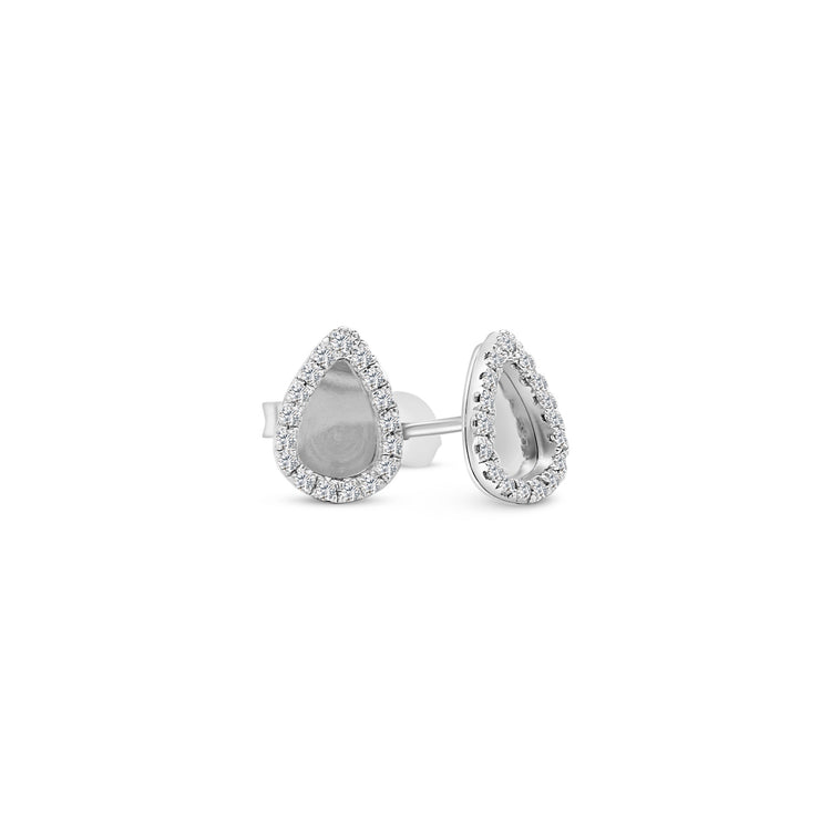 Tear Drop Halo Diamond Stud Earrings, elegant jewelry, shimmering accessories, sparkling tear drop design, radiant halo setting, brilliant diamonds, timeless sophistication, exquisite craftsmanship, luxurious adornments, refined style, versatile elegance.