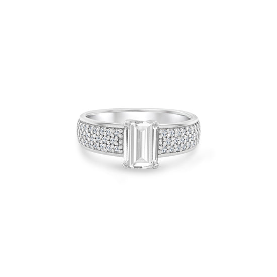 Emerald, Round Brilliant, Diamond, Band, Jewelry, Green gemstone, Sparkling gems, Fashion accessory, Precious stones, Gemstone ring.