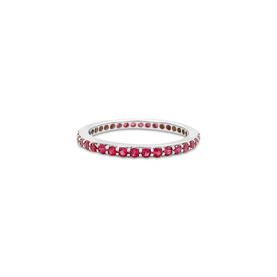 "Round Ruby Eternity Ring," "Ruby Eternity Band," "Red Gemstone Ring," "Eternity Ring with Rubies," "Round Cut Ruby Ring," "Elegant Ruby Jewelry," "Luxury Ruby Ring," "Gemstone Eternity Ring," "Fine Ruby Accessories," "Statement Ruby Ring," "High-Quality Ruby Jewelry.