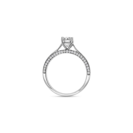 "A stunning cushion-cut diamond ring," "a luxurious solitaire engagement ring," "a sparkling diamond ring for special occasions," "an elegant cushion-cut solitaire ring," "a timeless diamond ring design," "a classic cushion-cut diamond engagement ring."