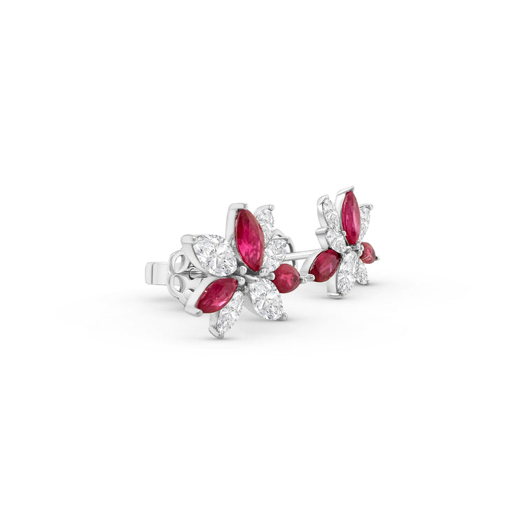 "Ruby & Diamond Stud Earrings," "Ruby Earrings," "Diamond Earrings," "Fine Jewelry," "Luxury Earrings," "Fashion Earrings," "Ruby Jewelry," "Sparkling Stud Earrings," "Statement Earrings," "Elegant Jewelry," "Special Occasion Earrings," "Ruby and Diamond Studs," "Timeless Jewelry," "Handcrafted Earrings," "Gemstone Stud Earrings."