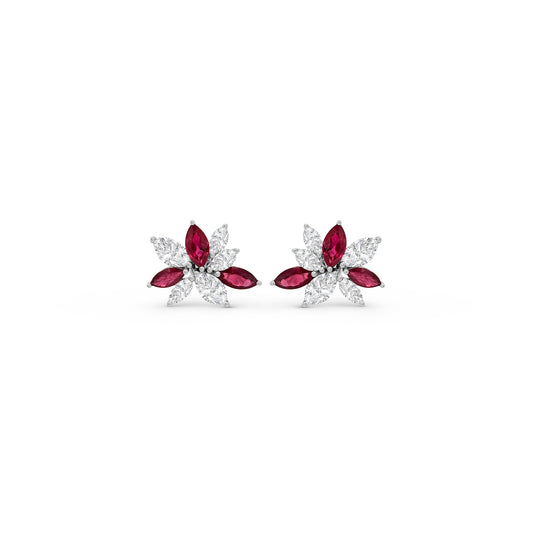 "Ruby & Diamond Stud Earrings," "Ruby Earrings," "Diamond Earrings," "Fine Jewelry," "Luxury Earrings," "Fashion Earrings," "Ruby Jewelry," "Sparkling Stud Earrings," "Statement Earrings," "Elegant Jewelry," "Special Occasion Earrings," "Ruby and Diamond Studs," "Timeless Jewelry," "Handcrafted Earrings," "Gemstone Stud Earrings."