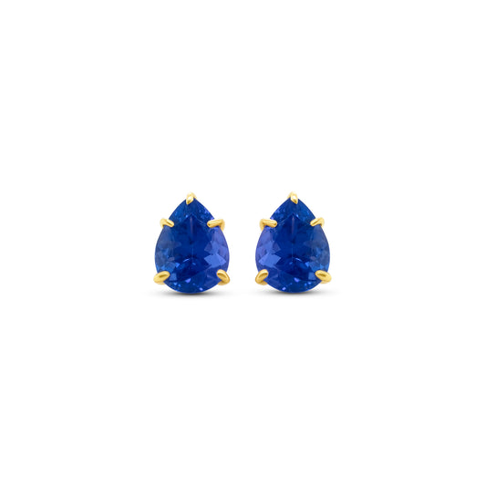 Pear-shaped Tanzanite Stud Earrings, Tanzanite Jewelry, Gemstone Studs, Sterling Silver Earrings, Elegant Earrings, Statement Jewelry, Tanzanite Accessories, Precious Stone Earrings, Unique Studs, Fine Jewelry, Luxury Earrings.