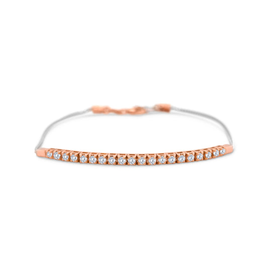 "Rose Gold Diamond Bracelet," "Diamond Bracelet," "Rose Gold Jewelry," "Fine Jewelry," "Luxury Bracelet," "Fashion Bracelet," "Sparkling Diamond Bracelet," "Statement Bracelet," "Elegant Jewelry," "Special Occasion Bracelet," "Diamond Jewelry," "Timeless Jewelry," "Handcrafted Bracelet," "Unique Diamond Bracelet," "Classic Rose Gold Bracelet."