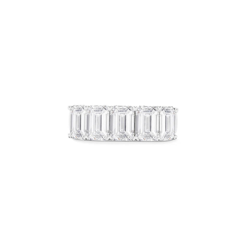 "Emerald Cut Half Eternity Diamond Ring, Elegant Emerald Cut Diamond Band, Half Eternity Band with Emerald Cut Diamonds, Classic Emerald Cut Diamond Ring, Emerald Cut Diamond Wedding Band, Sophisticated Half Eternity Ring, Timeless Emerald Cut Diamond Jewelry, Luxe Half Eternity Emerald Ring, Sparkling Emerald Cut Diamond Band, Half Eternity Emerald Cut Diamond Ring for Her."