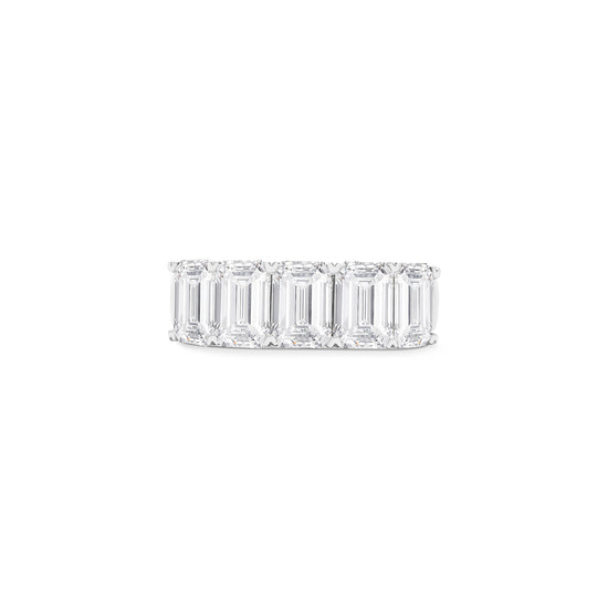 "Emerald Cut Half Eternity Diamond Ring, Elegant Emerald Cut Diamond Band, Half Eternity Band with Emerald Cut Diamonds, Classic Emerald Cut Diamond Ring, Emerald Cut Diamond Wedding Band, Sophisticated Half Eternity Ring, Timeless Emerald Cut Diamond Jewelry, Luxe Half Eternity Emerald Ring, Sparkling Emerald Cut Diamond Band, Half Eternity Emerald Cut Diamond Ring for Her."