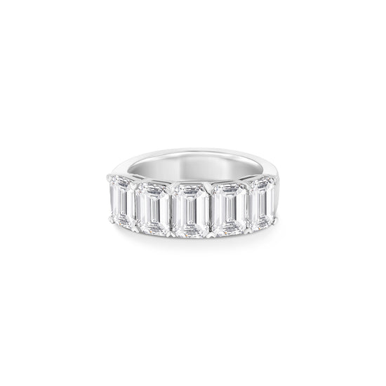 "Emerald Cut Half Eternity Diamond Ring, Elegant Emerald Cut Diamond Band, Half Eternity Band with Emerald Cut Diamonds, Classic Emerald Cut Diamond Ring, Emerald Cut Diamond Wedding Band, Sophisticated Half Eternity Ring, Timeless Emerald Cut Diamond Jewelry, Luxe Half Eternity Emerald Ring, Sparkling Emerald Cut Diamond Band, Half Eternity Emerald Cut Diamond Ring for Her."