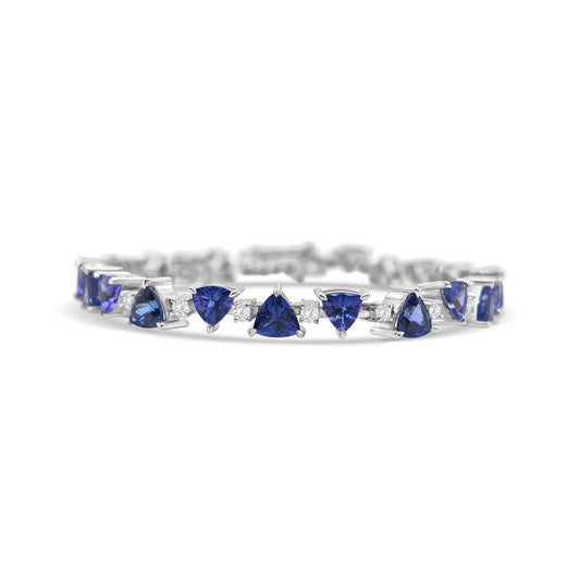 Trillion Tanzanite & Diamond Bracelet 