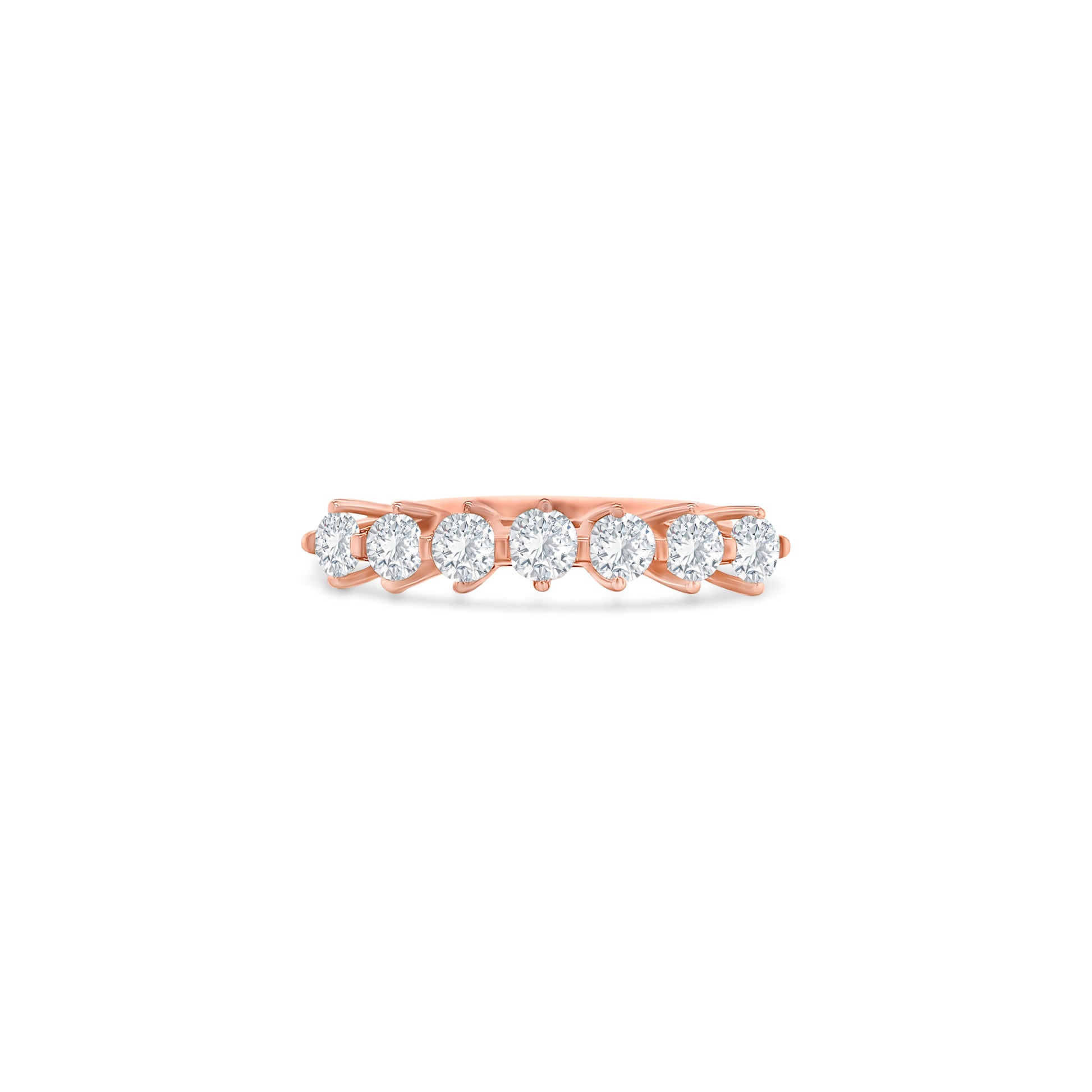 Round Brilliant Half Eternity Diamond Ring, Round Cut Diamond Band, Half Eternity Ring, Brilliant Diamond Band, Diamond Wedding Band, Round Diamond Anniversary Ring, Elegant Diamond Half Band, Classic Eternity Ring, Women's Diamond Ring, Fine Jewelry Ring.