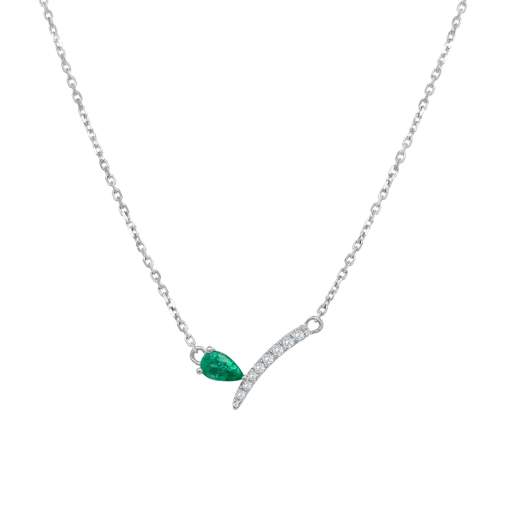 "Pear Shape Emerald Necklace, Emerald and Diamond Necklace, Pear Shape Diamond Necklace, Emerald Necklace with Diamonds, Pear Cut Emerald Pendant, Diamond and Emerald Necklace, Fine Jewelry Necklace, Luxury Emerald and Diamond Necklace, Elegant Emerald Necklace, Pear Shape Gemstone Necklace."