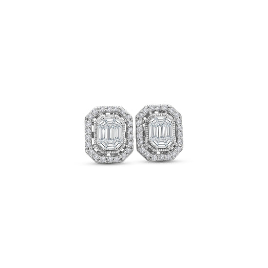  "Illusion Diamond Stud Earrings," "Diamond Studs," "Illusion Setting Earrings," "Sparkling Diamond Earrings," "Hypoallergenic Studs," "Classic Diamond Studs," "Timeless Jewelry," "Everyday Elegance."