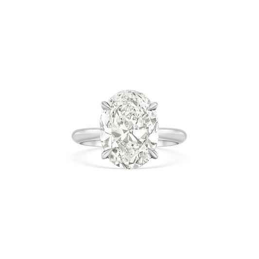 Oval Solitaire Diamond Ring