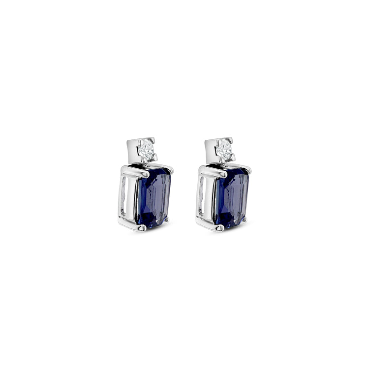 Emerald Tanzanite drop earrings, Diamond drop earrings, Tanzanite and Diamond earrings, Emerald gemstone earrings, Fine jewelry drop earrings, Elegant gemstone earrings, Luxury Tanzanite earrings, Emerald and Diamond dangle earrings, Tanzanite and Diamond jewelry.