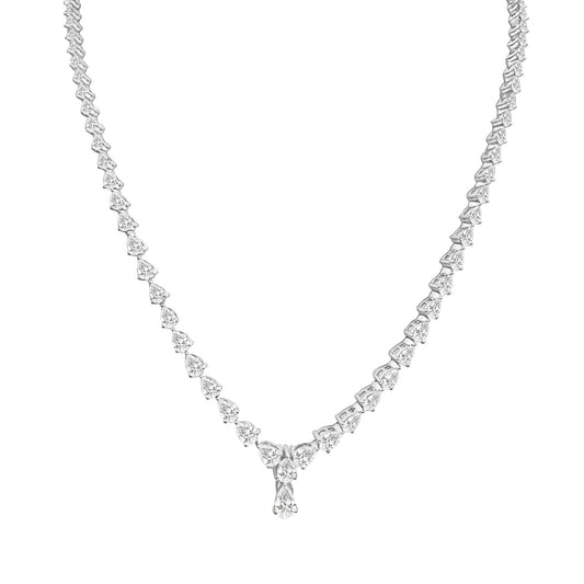 Pear Shape Diamond Necklace