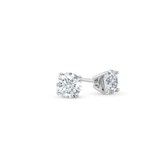 Round Brilliant Diamond Stud Earrings