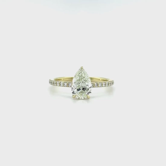 Pear Shape Solitaire Diamond Ring: Elegant Engagement Jewelry, Sparkling Pear Cut Diamond Ring, Timeless Solitaire Design, 14K White Gold Ring, Symbol of Love and Commitment, Perfect Engagement or Anniversary Gift, Dazzling Pear Shaped Diamond, Classic and Sophisticated Ring, Graceful and Unique Diamond Jewelry, Handcrafted Beauty for Special Moments