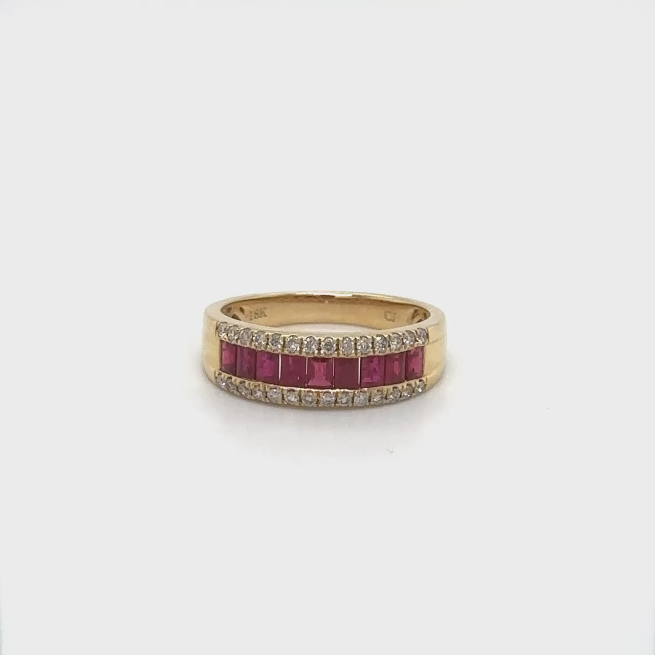 "Ruby & Diamond Half Eternity Ring," "Exquisite Ruby and Diamond Ring," "Luxurious Half Eternity Ring with Rubies and Diamonds," "Elegant Ruby and Diamond Band," "Fine Jewelry Ruby Diamond Eternity Ring," "High-Quality Ruby & Diamond Half Eternity Band," "Statement Ruby and Diamond Ring," "Sparkling Ruby and Diamond Half Eternity Ring," "Beautiful Ruby and Diamond Band," "Fashionable Half Eternity Ring with Rubies."