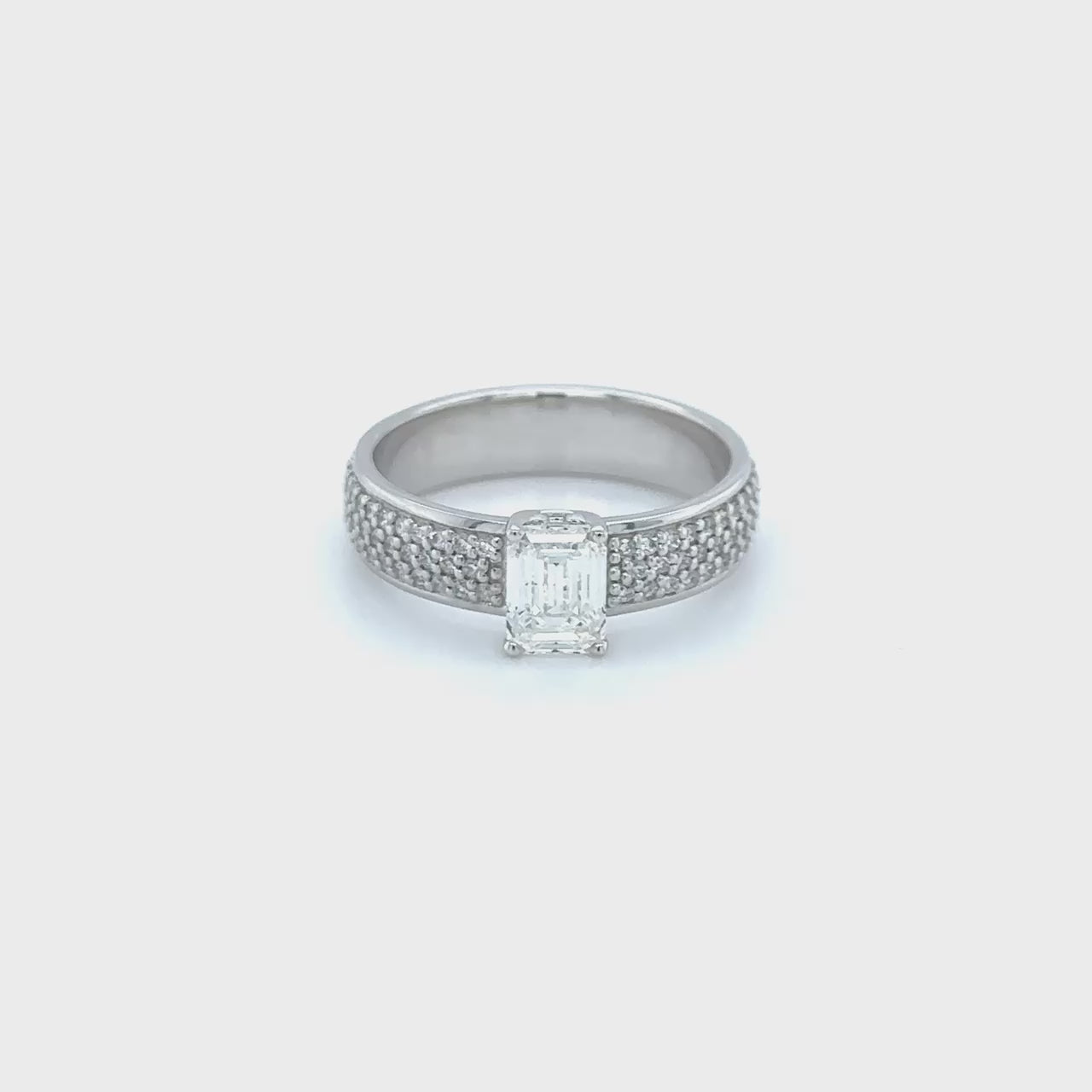 Emerald, Round Brilliant, Diamond, Band, Jewelry, Green gemstone, Sparkling gems, Fashion accessory, Precious stones, Gemstone ring.