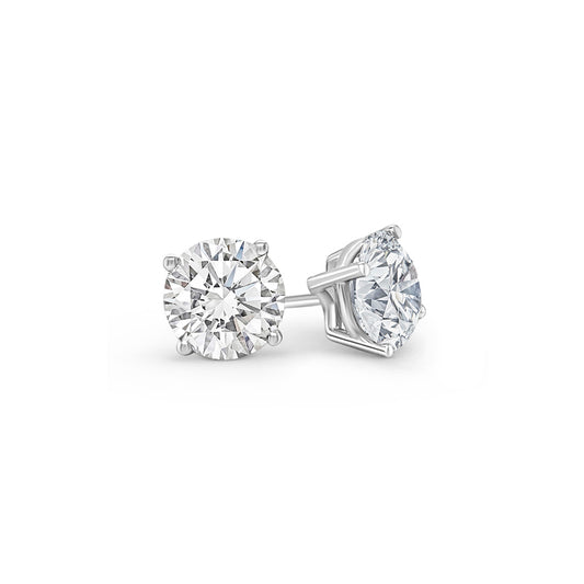 Round Brilliant Diamond Stud Earrings