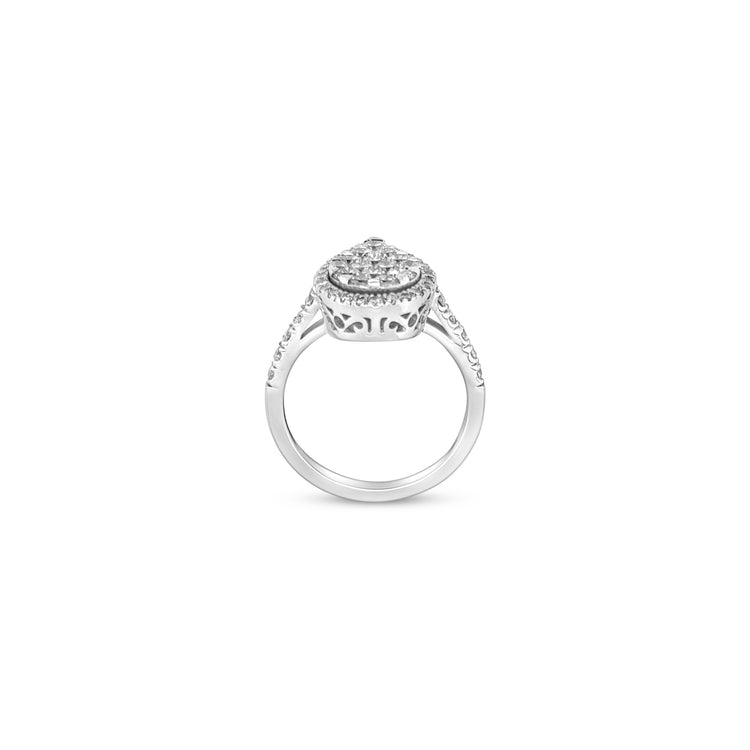 Round Brilliant Cut Halo Diamond Ring